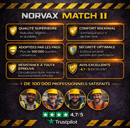 NORVAX MATCH II : Conçu pour la sécurité et un confort optimal toute la journée